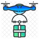 Gift Delivery Drone Icon