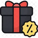 Gift Box Sale Black Friday Icon