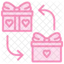 Gift Exchange Duotone Line Icon Icon