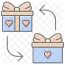Gift Exchange Lineal Color Icon Icon