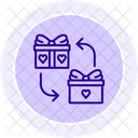 Gift Exchange Line Icon Icon