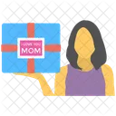 Mom Gift Holding Icon