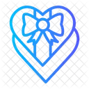 Gift Valentine Day Heart Box Icon