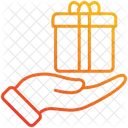 Gift Box Hand Icon