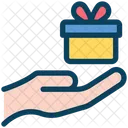 Gift In Hand  Icon