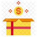 Money Gift Box Celebration Icon