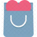 Gift Offer Heart Sign Shopping Bag Icon