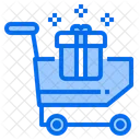 Gift Box Shopping Cart Present Icon