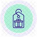 Gift Tag Line Icon Icon