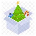Xmas Christmas Tree Giftbox Icon