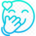 Giggle Heart Emoticon Icon