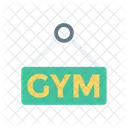 Gimnasio Tablero Letrero Icono