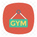 Gimnasio Tablero Letrero Icono