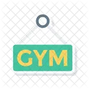 Gimnasio Tablero Letrero Icono