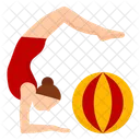 Gimnasta Actuacion Festival Carnaval Pelota Espectaculo Circo Icono
