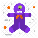 Ginger Gingerbread Man Halloween Scary Icon