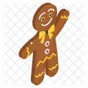 Ginger Man Gingerbread Christmas Food Icon