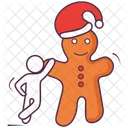 Ginger Bread Christmas Cartoon Food Icon