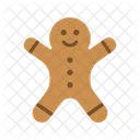 Ginger Bread Gingerbread Man Cookie Icon