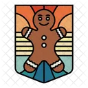 Gingerbread Cookie Biscuit Icon