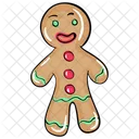 Gingerbread Ginger Man Christmas Cookie Icon