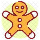 Gingerbread Christmas Cartoon Gingerbread Man Icon