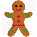 Gingerbread New Year Cookie Icon