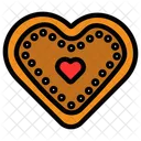 Gingerbread Heart Gingerbread Cookie Icon