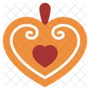 Gingerbread Heart Decoration Icon