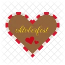 Gingerbread Heart Celebration Dessert Icon