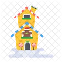 Gingerbread Home Gingerbread House Christmas House Icon