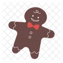 Gingerbread Figure Bowtie Icon