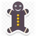 Gingerbread Ginger Man Christmas Cookie Icon