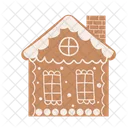 Gingerbread House Snowflake Icon