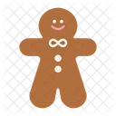 Gingerbread Man Cookie Cute Icon