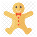 Gingerbread Man Cookie Biscuit Icon