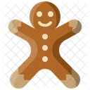 Gingerbread Man Food Cookie Icon