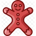Gingerbread Man Food Cookie Icon