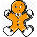 Gingerbread Man Christmas Man Icon