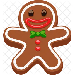 Gingerbread Man Emoji Icon