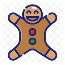 Gingerbread Man Cookie Holiday Icon