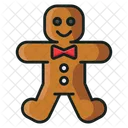 Gingerbread Man Cookie Biscuit Icon