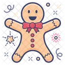 Gingerbread Man Christmas Cartoon Christmas Gingerbread Icon