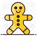 Gingerbread Man Cookie Biscuit Icon
