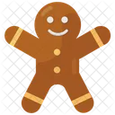 Gingerbread Man Cookie Biscuit Icon
