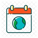 Giornata Della Terra Giornata Globale Calendario Icon