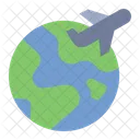 Mundo Globo Vuelo Icono