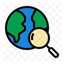 Mapa Guia De Busqueda Gira Mundial Encontrar Lugar Icono