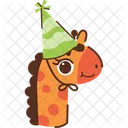 Tête de célébration de girafe  Icône