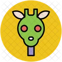 Giraffe Face Cartoon Icon